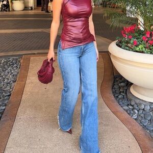 ZARA High Rise Wise Leg Jeans 4